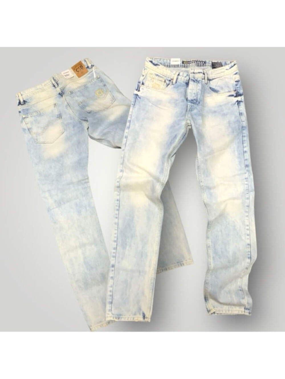 Men's Cipo & Baxx CD319X Ice Blue Regular Fit Denim NWT